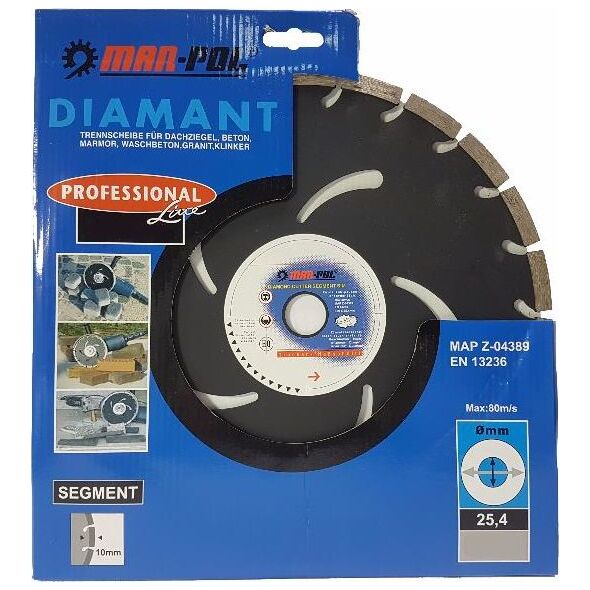 Mar-Pol MAR-POL DIAMOND DIAL.350x25.4x10 SEG.ΜΑΥΡΟ/MP MZ08738 6420805 5901969103052