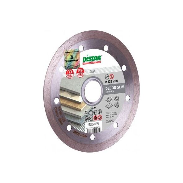 Di-Star TARCZA DIAMENTOWA 1A1R 125x1,2x8x22,23 Decor Slim