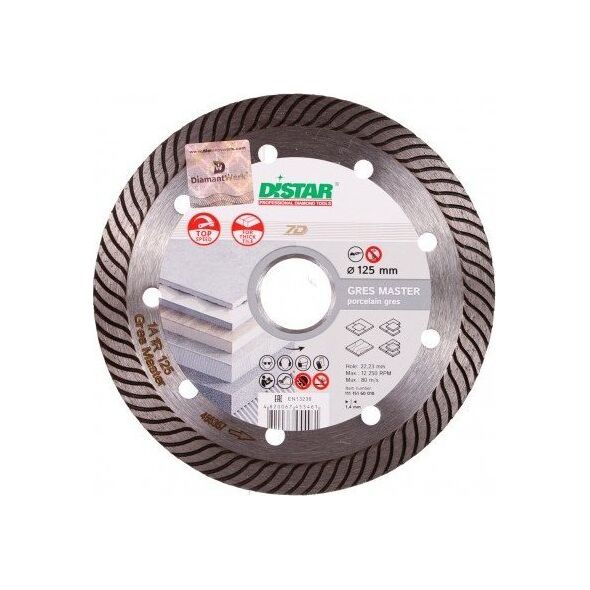 Distar Tarcza diamentowa Distar 7D GRES MASTER 125mm 1A1R - gres / ceramika