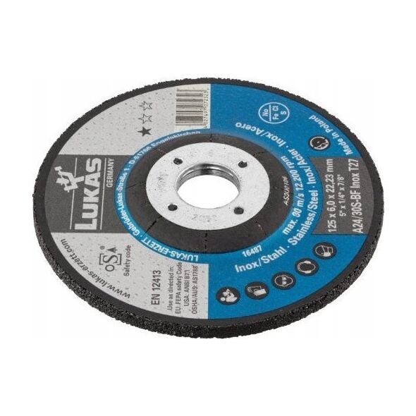 Techniflex LUKAS TARCZA DO SZLIFOWANIA 125mm x 6,0mm A24X-BF** INOX