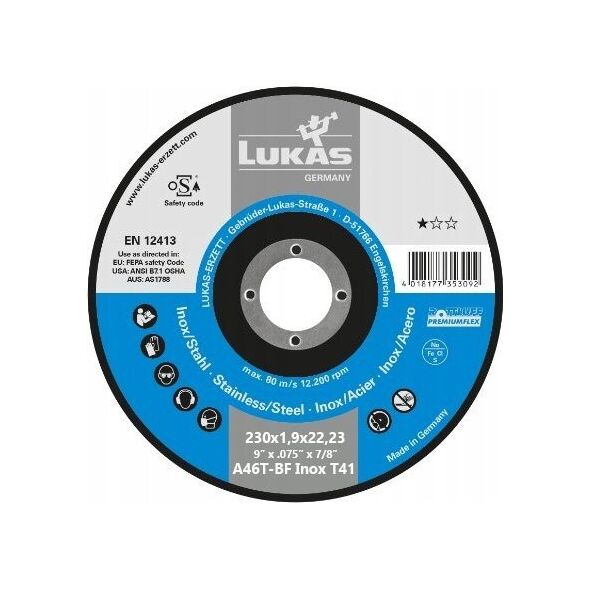 Norton Clipper LUKAS TARCZA DO METALU 230mm x 1,9mm A46T-BF* INOX