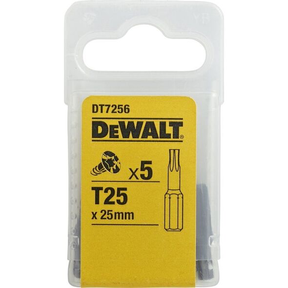 Dewalt końcówki torx 25mm t25 /5szt/