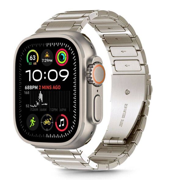 Strap for APPLE WATCH 6 / 7 / 8 / 9 / 10 / SE / ULTRA 1 / 2 (44 / 45 / 46 / 49 MM) Tech-Protect Stainless Classic Titanium 5906302370863
