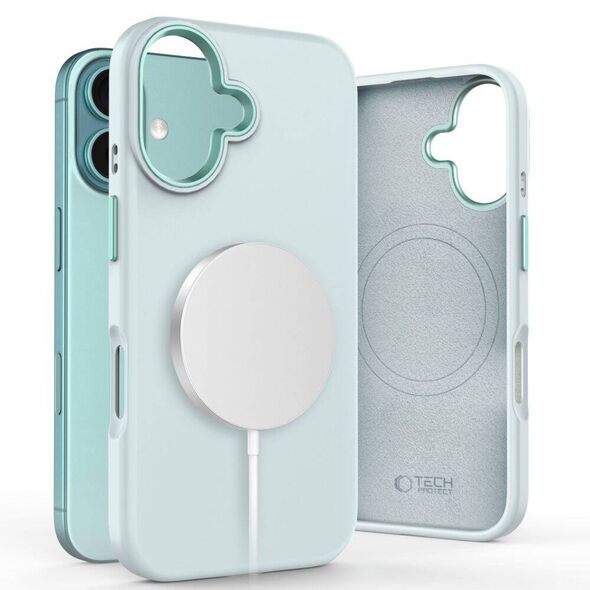 Case IPHONE 16 Tech-Protect Silicone Pure MagSafe Sky Blue 5906302372546