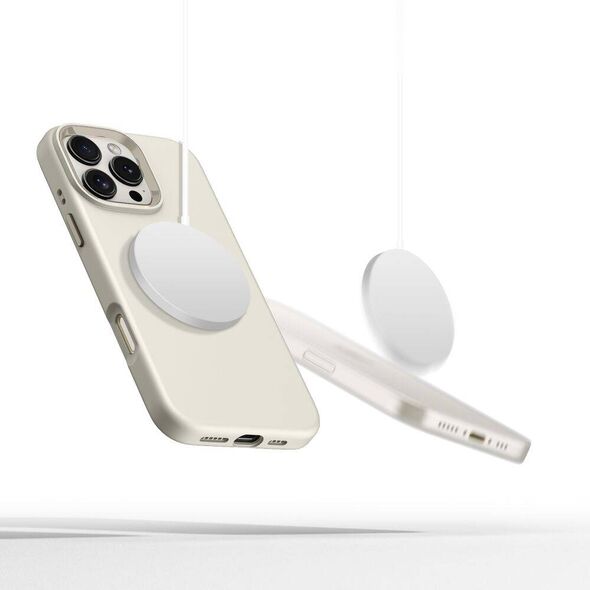 Case IPHONE 16 PRO Tech-Protect Silicone Pure MagSafe Cosmic Latte 5906302372584