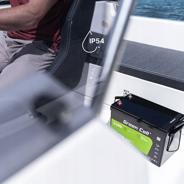 Green Cell Green Cell CUBE LiFePO4 125Ah 12.8V 1600Wh Lithium Iron Phosphate Battery for Camper, Solar, Off-Grid System, Boat