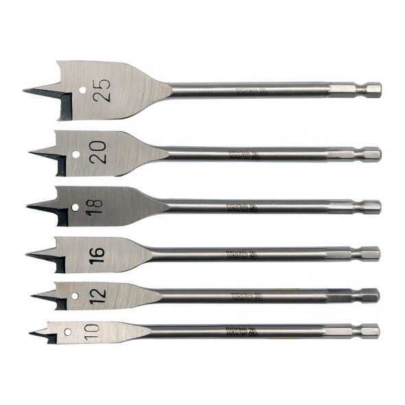 Wiertło Yato łopatkowe 12 10 16 18 20 25mm zestaw (YT-3258)