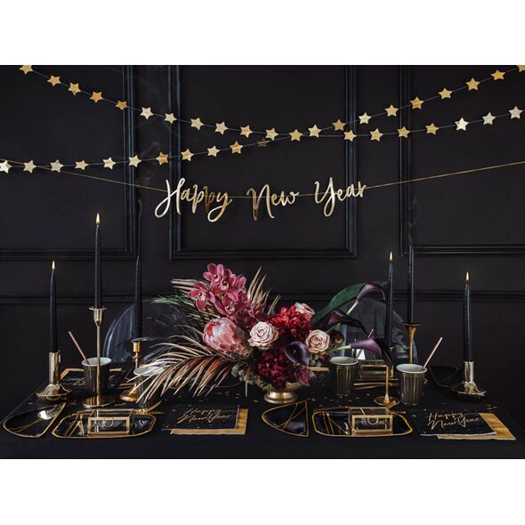 Party Deco Girlanda baner Gwiazdki złota - 360 cm - 1 szt. uniwersalny