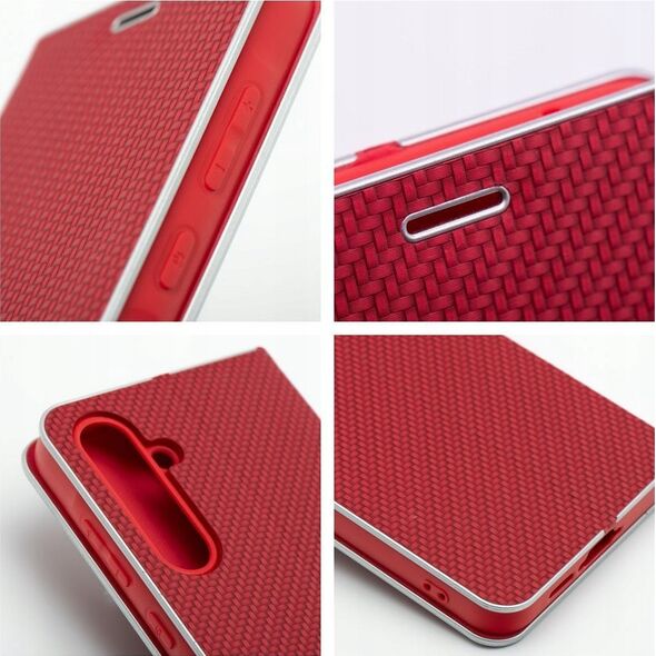 OEM Kabura LUNA Book Carbon do SAMSUNG Xcover 7 czerwony 14243503 5903396324574