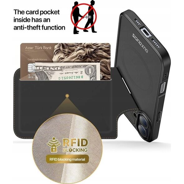 Dux Ducis Etui Dux Ducis Rafi II Mag MagSafe Apple iPhone 16 czarne 14171071 6934913004302