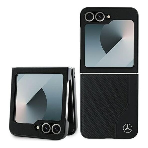 Mercedes Mercedes MEHMZF623RBGVK Z Flip6 F741 czarny/black Leather Wood Imitation MagSafe