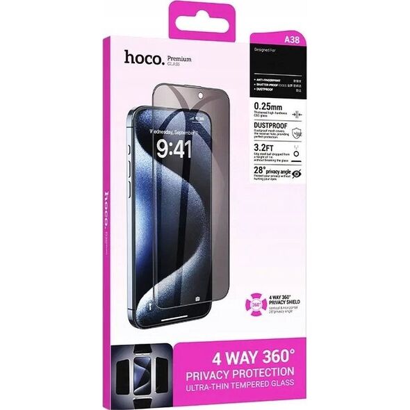 Hoco HOCO szkło hartowane 360-degree privacy do IPHONE 15 Plus 14395548 6942007629324