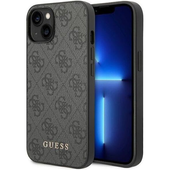 Guess Guess 4G Metal Gold Logo - Etui iPhone 14 (szary)
