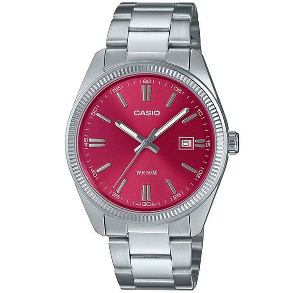 Casio Stainless Steel Ρολόι Μπαταρίας Cherry με Ασημί Μεταλλικό Μπρασελέ (MTP-1302PD-4AVEF) (CASMTP-1302PD-4AVEF) έως 12 άτοκες Δόσεις