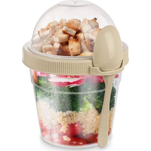 Orion Kubek Pojemnik 400 Ml Z Łyżeczką Na Jogurt Musli Sałatkę 121783 Lumarko!