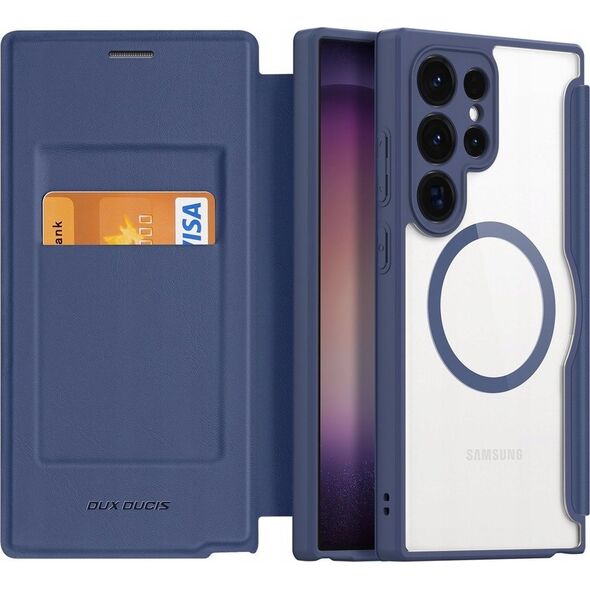Dux Ducis Etui Dux Ducis Skin X Pro do Samsung S24 Ultra z magnetycznym ringiem i klapką - niebieskie