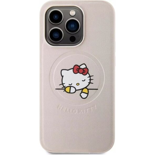 Vega HELLO KITTY PU KITTY ASLEEP LOGO MAGSAFE CASE DO IPHONE 15 PRO RÓŻOWY>