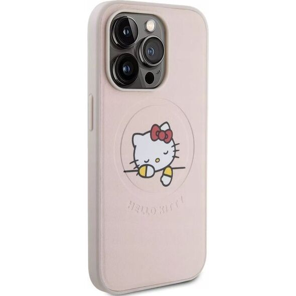 Vega HELLO KITTY PU KITTY ASLEEP LOGO MAGSAFE CASE DO IPHONE 15 PRO RÓŻOWY>