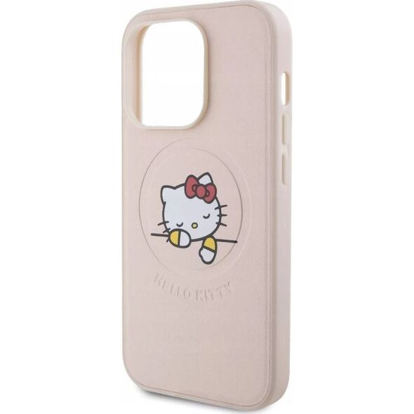 Vega HELLO KITTY PU KITTY ASLEEP LOGO MAGSAFE CASE DO IPHONE 15 PRO RÓŻOWY>