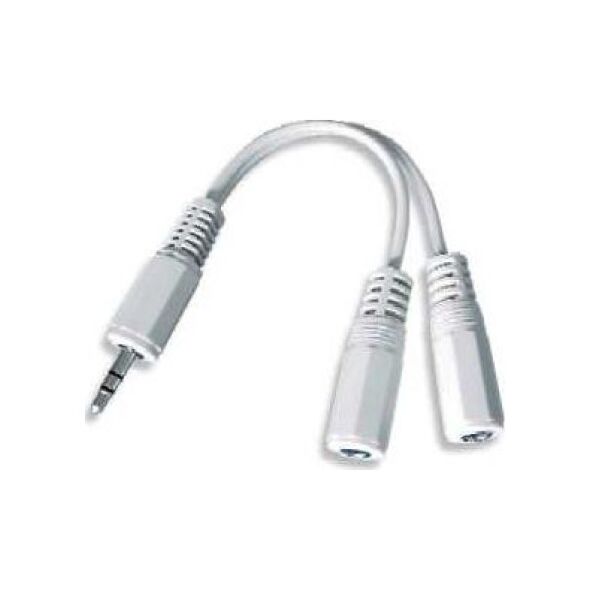 Kabel Gembird Jack 3.5mm - Jack 3.5mm x2 0.1m biały (CCA415W)