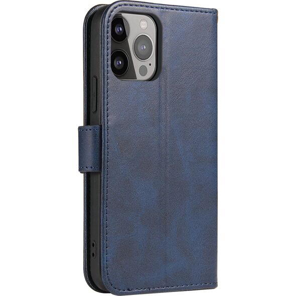 Hurtel Etui portfel z klapką podstawką do iPhone 15 Pro Magnet Case - niebieskie