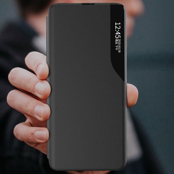Hurtel Etui Eco Leather View Case do Samsung S24 Ultra z klapką - czarne