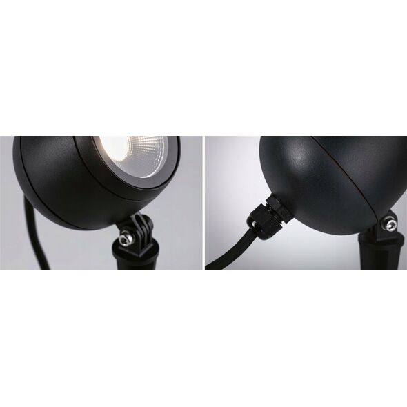 Προβολέας κήπου Paulmann KIKOLO LED 8W 60 μοιρών. 500lm 3000K IP65 230V ανθρακίτης / αλουμίνιο 13684573 4000870947760