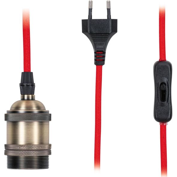 Lampa wisząca Paulmann Neordic Eldar lampa wisząca z włącznikiem max 1x20W E27 Czerwony/Brüniert 230V Metall