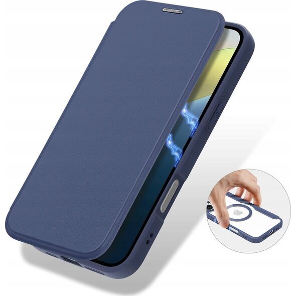 Dux Ducis Etui Dux Ducis Skin X Pro na iPhone 16 z MagSafe i klapką - niebieskie