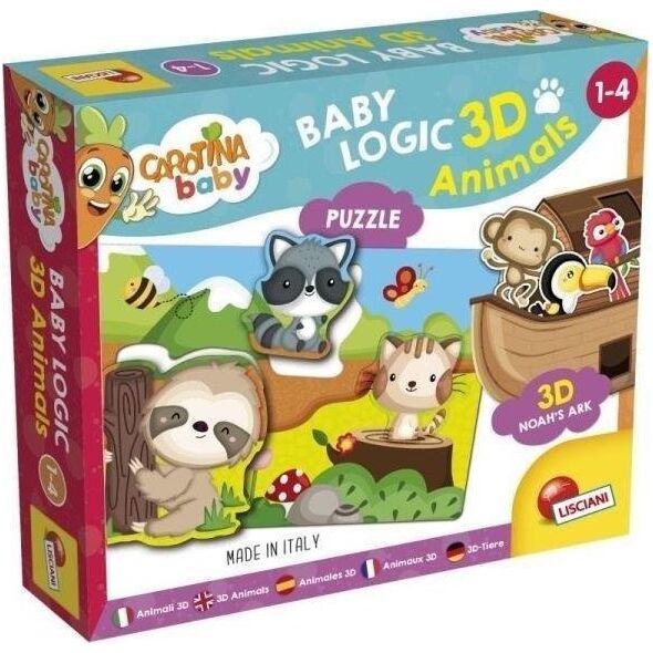 Carotina Baby Logic 3D zwierzęta 92536 LISCIANI