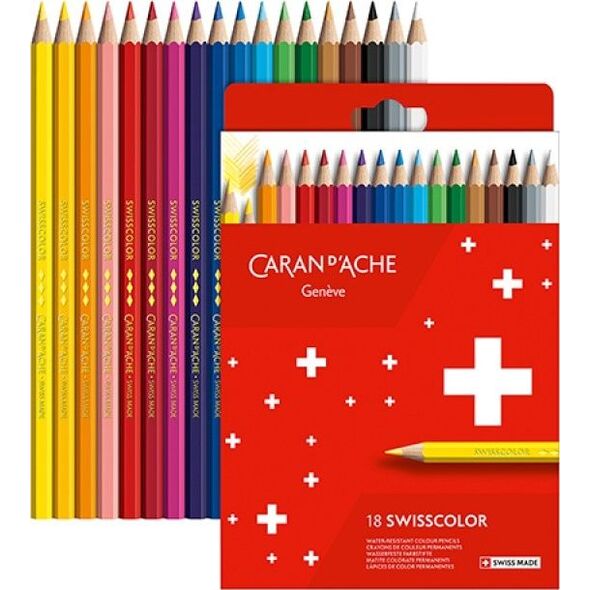 Caran d`Arche Kredki CARAN D'ACHE Swisscolor, kartonowe pudełko, 18 szt.