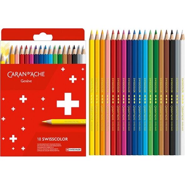Caran d`Arche Kredki CARAN D'ACHE Swisscolor, kartonowe pudełko, 18 szt.