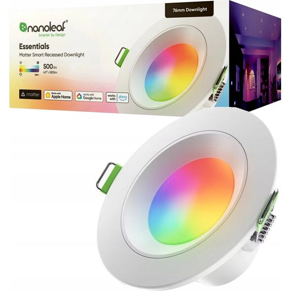 Nanoleaf Oświetlenie punktowe Nanoleaf Essentials Smart Downlight (technologia Matter) - Gwarancja bezpieczeństwa. Proste raty. Bezpłatna wysyłka od 170 zł.