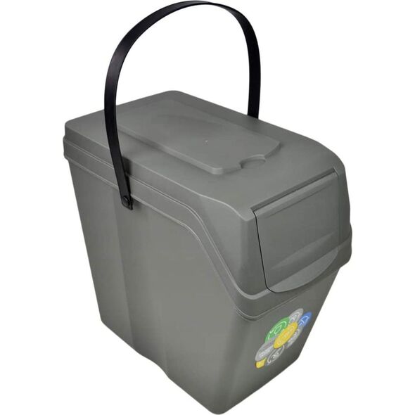 Kosz na śmieci Prosperplast Sortibox do segregacji 5 x 25L szary (ISWB25S5-405U)