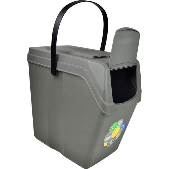Kosz na śmieci Prosperplast Sortibox do segregacji 5 x 25L szary (ISWB25S5-405U)