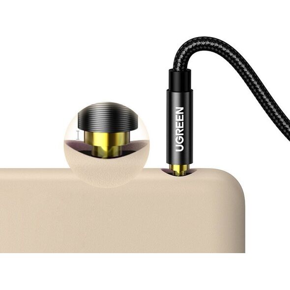Kabel Ugreen Jack 3.5mm - Jack 3.5mm Brak danych czarny (60181)