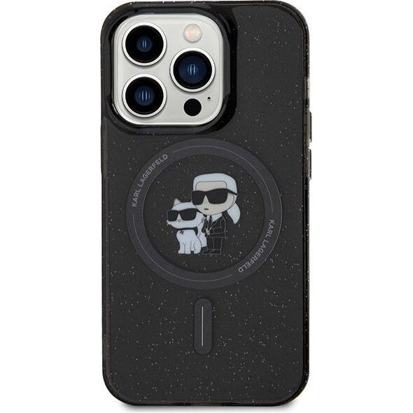 Karl Lagerfeld Karl Lagerfeld KLHMP15LHGKCNOK iPhone 15 Pro 6.1" czarny/black hardcase Karl&Choupette Glitter MagSafe