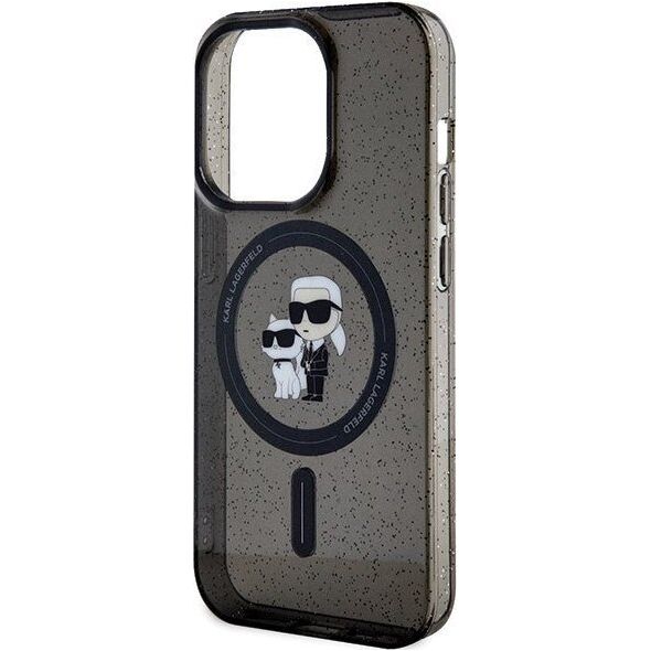 Karl Lagerfeld Karl Lagerfeld KLHMP15LHGKCNOK iPhone 15 Pro 6.1" czarny/black hardcase Karl&Choupette Glitter MagSafe