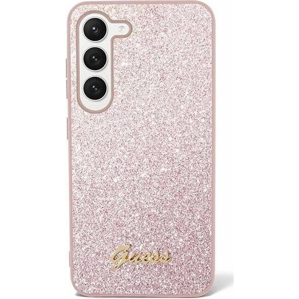 Guess Etui Guess GUHCS24MHGGSHP Samsung Galaxy S24+ Plus hardcase Glitter Script różowy/pink