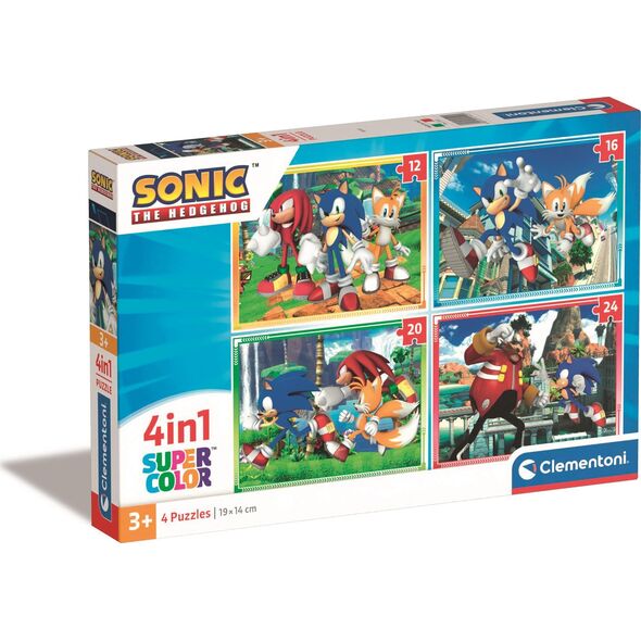 Clementoni PUZZLE 4W1 CLM 21522 SONIC PUD