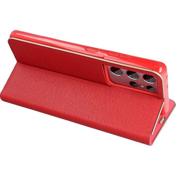OEM Kabura LUNA Book Gold do SAMSUNG S23 czerwony
