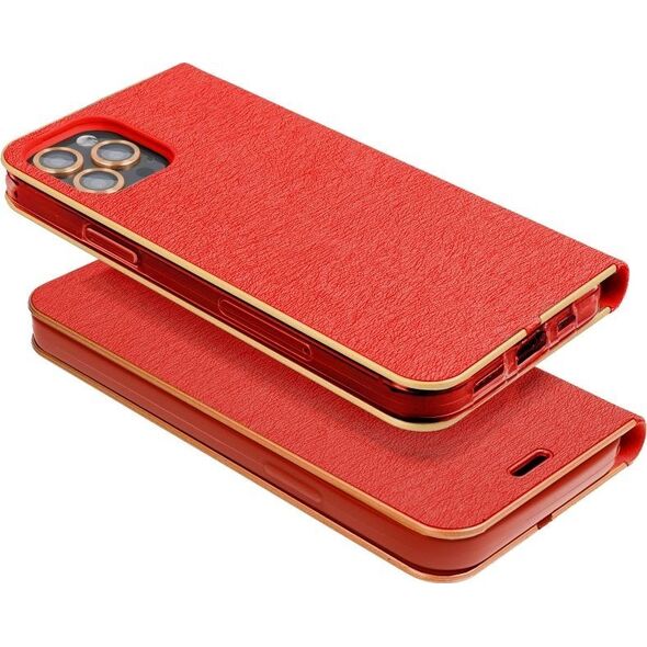 OEM Kabura LUNA Book Gold do SAMSUNG S23 czerwony