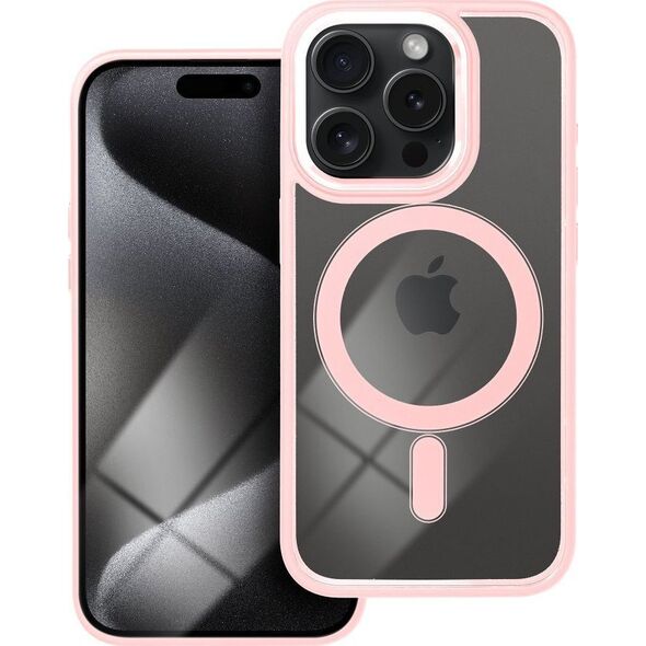 OEM Futerał COLOR EDGE MAG COVER kompatybilny z MagSafe do IPHONE 15 Pro różowy