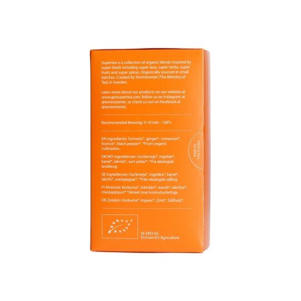 Teministeriet Teministeriet - Supertea Turmeric Ginger Organic - Herbata 20 Torebek