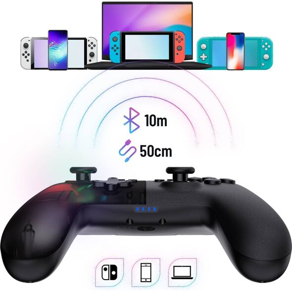 Pad Oniverse Pad bezprzewodowy do konsoli Nintendo Switch czarny one size