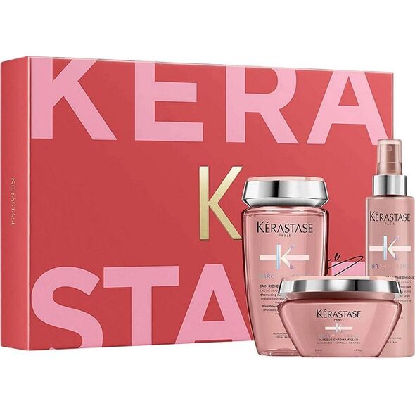 Kerastase Chroma Absolu zestaw szampon do włosów 250ml + maska do włosów 200ml + serum termiczne 150ml