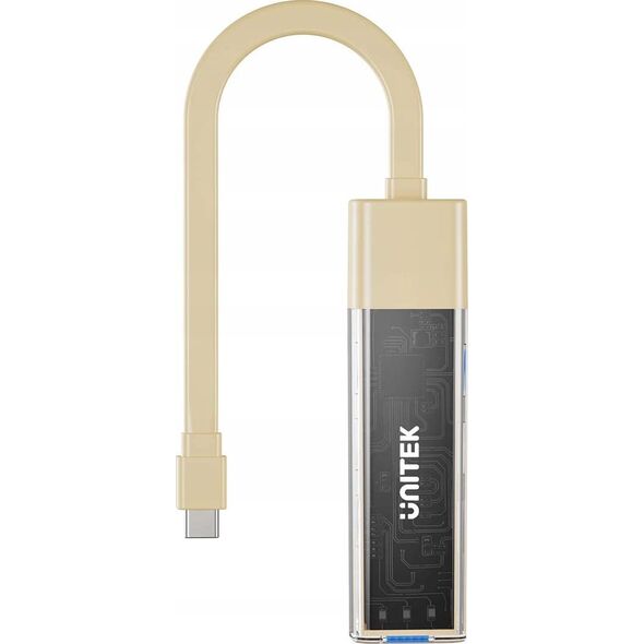 HUB USB Unitek Unitek hub dwukierunkowy USB C/USB A 5Gbps, 4x USB A kremowy