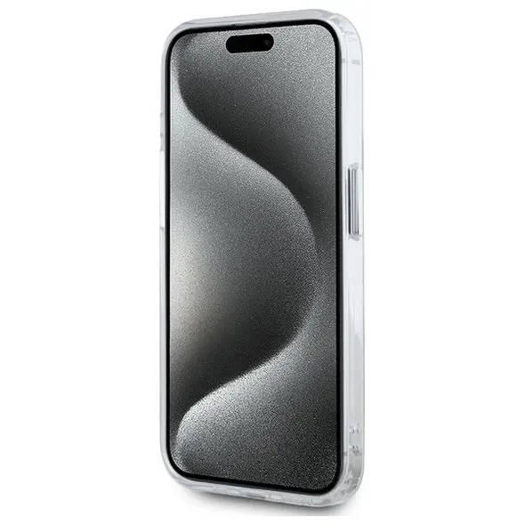 Karl Lagerfeld KLHMP15LHLSKCH Apple iPhone 15 Pro hardcase IML Metal Karl&Choupette Head MagSafe white