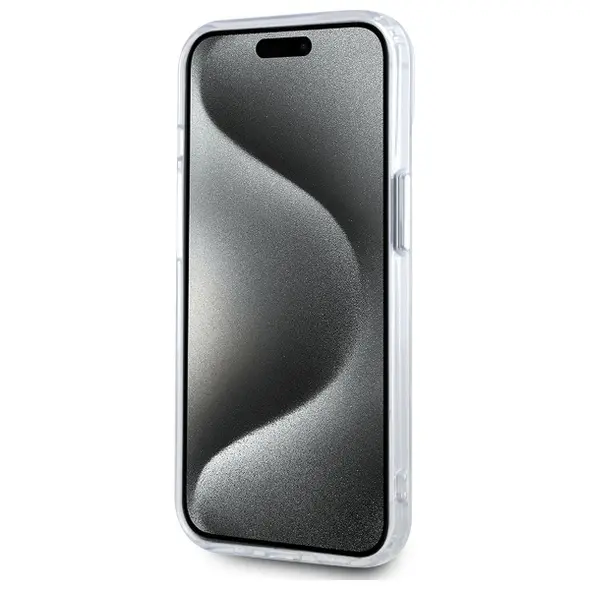 Karl Lagerfeld KLHMP15MHLSCHH Apple iPhone 15 Plus hardcase IML Metal Choupette Head MagSafe white