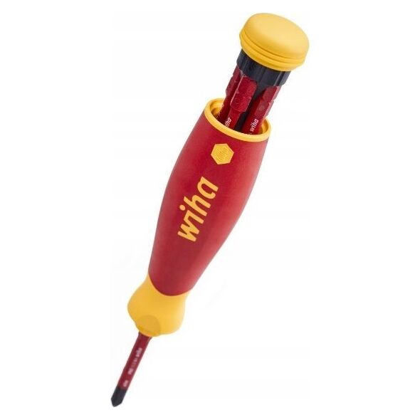 Wiha Izolowany Wkrętak z magazynkiem 4 bitów PocketMax electric IEC 60900, 45296
